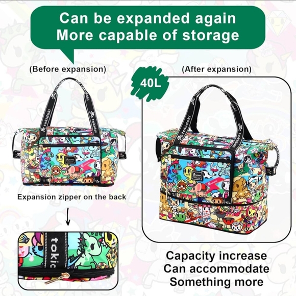 LIMITED EDITION Tokidoki Unicorno Weekender Duffle Bag/ Tote - Picture 8 of 12